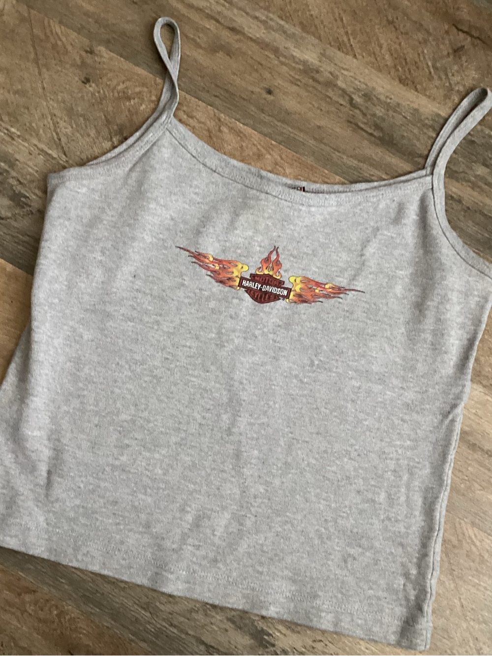 Harley-Davidson Light Gray Cami with Flame Logo